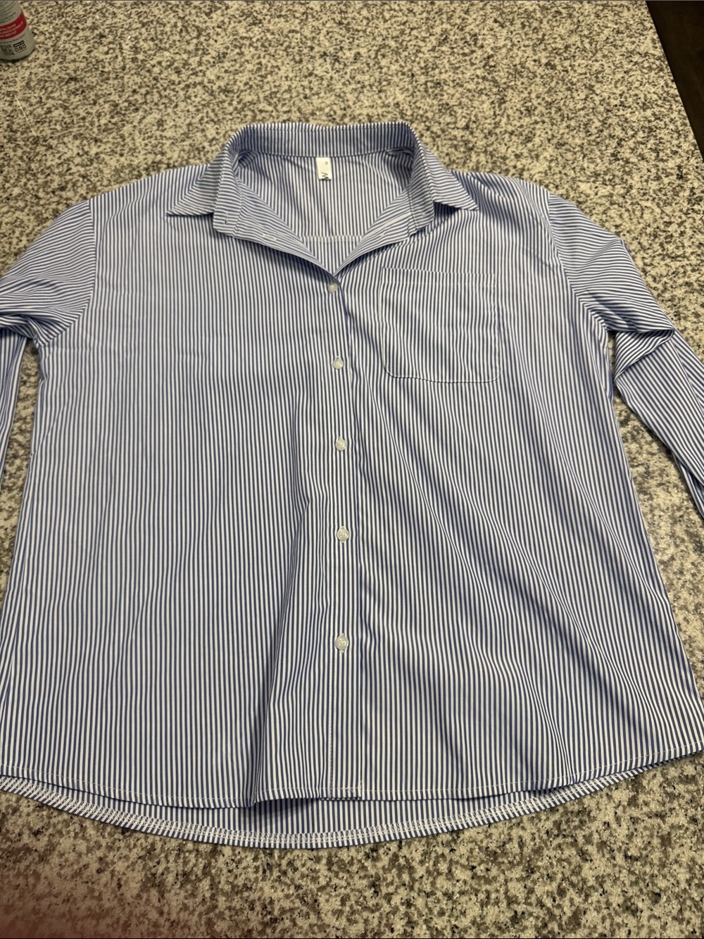 Men's Blue Stripe Button-Up Shirt